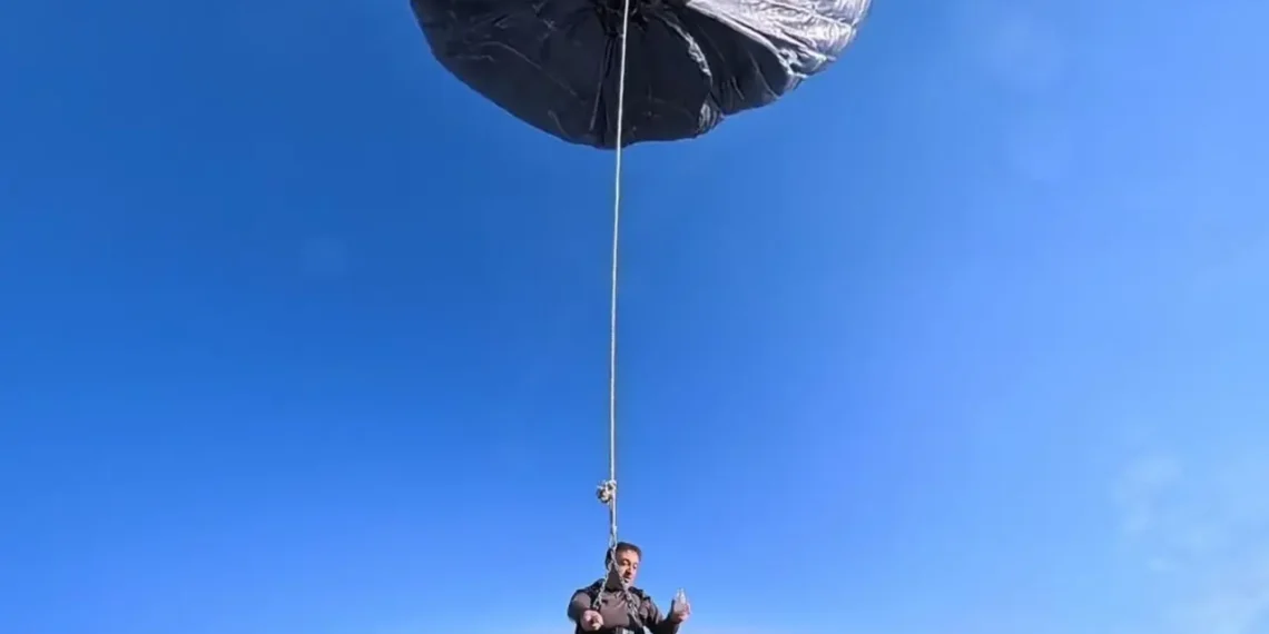 HE MADE A BALLOON THAT RISES USING SOLAR ENERGY BY JOINING TOGETHER TRASH BAGS