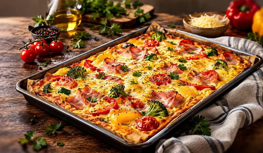 HOW TO MAKE A DELICIOUS BAKED HAM AND CHEESE OMELET