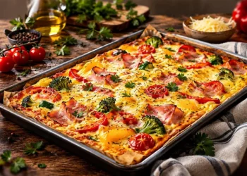 HOW TO MAKE A DELICIOUS BAKED HAM AND CHEESE OMELET