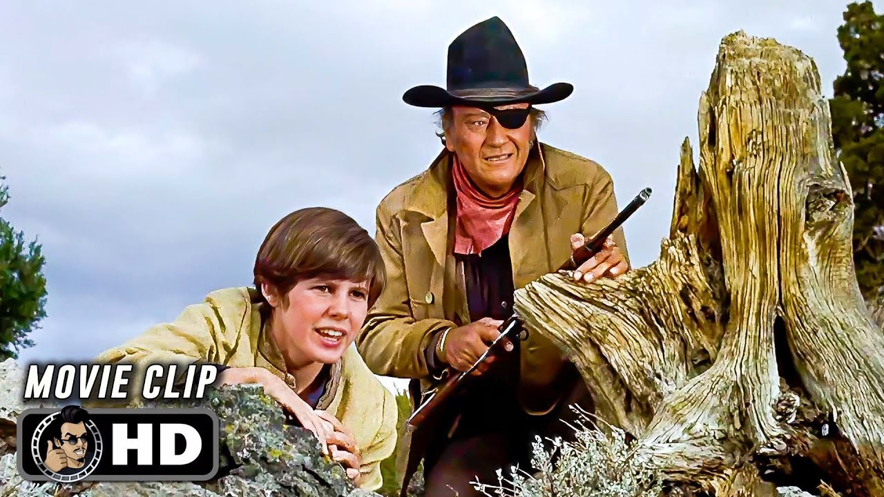 True Grit 1969 Watch Movie Scene Classic Western Film John Wayne Kim Darby Glenn Campbell